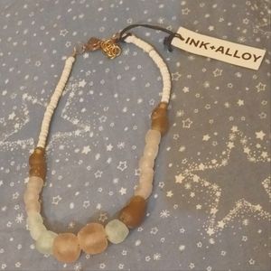 Ink + Alloy Vintage African Glass/Brass Trade Beads Necklace